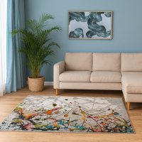 Covor Kolibri Delta Abstract Gri 80x150 cm - Stil Modern pentru Casa Ta - 1