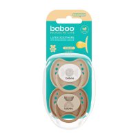 Set 2 suzete rotunde din latex Calmy Baboo Maro 0 luni+ - 4