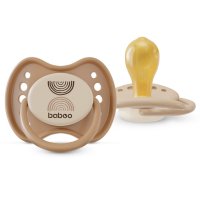 Set 2 suzete rotunde din latex Calmy Baboo Maro 0 luni+ - 3