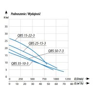 Pompa submersibila IPRO Professional QBS 25-15-3, 3 kW, 1035 l/min, inaltime de pompare 22 m, 380 V, rotor Vortex - 2