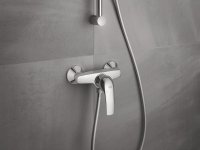 Baterie cabina dus Grohe Star Curve, montare pe perete, cartus 46 mm,crom-23767000 - 1