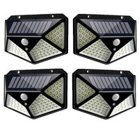 Set 4 Lampi ULTRA 100 LED Solare cu senzor de miscare si lumina 3 moduri ILUMINARE - 1