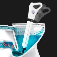 Pompa de Aer Comprimat pentru Desfundarea Tevilor - Chiuveta, Cada, Dus, WC, Inclusiv 4 Accesorii, Alb - 3