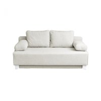 Canapea YASMIN II BUCLE extensibila, 3 locuri, cu arcuri si lada depozitare, bej, 190x100x90 cm - 1