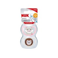 Set 2 suzete Nuk Space din silicon M1 0-6 luni - 1