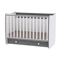 Patut balansoar transformabil Lorelli Dream, White Vintage Grey, 60 x 120 cm - 1