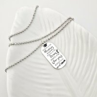 Lantisor Barbatesc Modern Army Tag - Personalizat cu Text de Absolvire - Argint 925 - 1