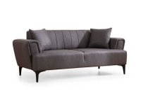 Canapea fixa HAMLET, 2 locuri, gri inchis, 180x95x77 cm - 1