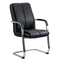 Scaun OFF 8117 pentru vizitatori cu cadru cromat, negru - 1