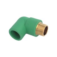 Cot PPR verde cu filet exterior, 20 mm x 1/2 inch, set 5 bucati - 1