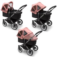 Capotina cu extensie plasa insecte Bugaboo Donkey morning pink - 1