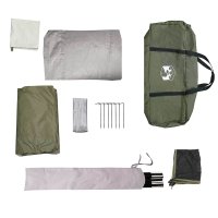 Cort de Camping Cupola pentru 4 Persoane Verde Masliniu, Impermeabil si Usor de Montat - 13