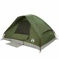 Cort de Camping Cupola pentru 4 Persoane Verde Masliniu, Impermeabil si Usor de Montat - 5