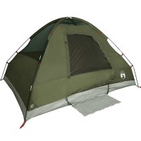 Cort de Camping Cupola pentru 4 Persoane Verde Masliniu, Impermeabil si Usor de Montat - 8