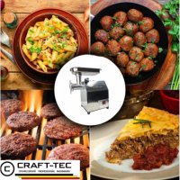 Masina de tocat carne electrica CRAFT-TEC MK-12 MX710, 4000W, 250 kg/h, site 5 si 8 mm, palnie pentru carnati din inox - 4