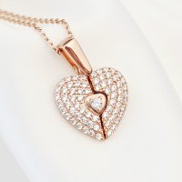 Medalion Sparkle Wings - Argint 925 placat cu Aur Roz 18K - 1