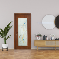 Usa de interior Fashion FSH 111 cu geam din lemn Teak - 1