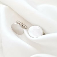 Butoni pentru camasa personalizati - Oval 20 mm - Argint 925 - 1