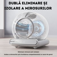 SHAW Smart V3, litieră automată pisici, cu filtru, auto-curățare, aplicație mobilă, ionizare, alb, 48x50.1 cm - 7