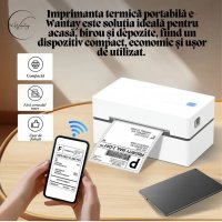 Imprimanta termica portabila e-Wantay® High Quality, Bluetooth & USB, Compatibilitate universala, etichete & AWB-uri - 8