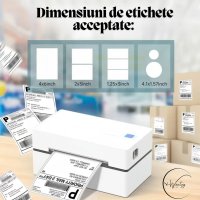 Imprimanta termica portabila e-Wantay® High Quality, Bluetooth & USB, Compatibilitate universala, etichete & AWB-uri - 11