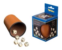 Cupa din piele cu 6 zaruri incluse - 1