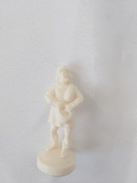 Pion alb de rezerva pentru setul tematic Evul Mediu din plastic - 1