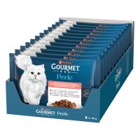 GOURMET Perle Curcan, Rață, Miel, Ton, plic hrană umedă pisici, (în sos), multipack, 85g x 4buc - 4