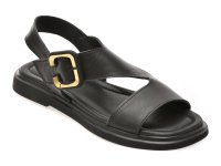 Sandale GOLD DEER negre, 22081, din piele naturala - 1