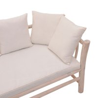 Canapea cu 2 locuri pentru gradina de gradina Dranjere Boho Pako World Natural 167x80x71 cm - 4