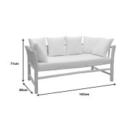 Canapea cu 2 locuri pentru gradina de gradina Dranjere Boho Pako World Natural 167x80x71 cm - 5