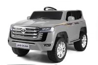Masinuta electrica pentru 2 copii, Toyota Land Cruiser 140W 12V PREMIUM, Gri - 1
