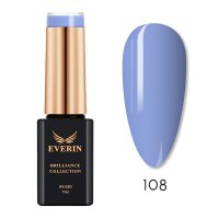 Everin Brilliance 108 - Oja semipermanenta albastru periwinkle pastel, 7 ml - 1