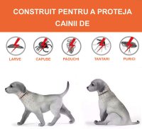 Zgarda Antiparazitara Caini MRG M910 , Pana la 62 cm, din Plante, Anti Purici , Capuse - 1