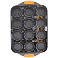 Tava Briose, 12 Forme, cu Maner de Silicon, Orange BH/1138 - 2