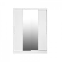 Dulap RODOS 04, usi glisante si oglinda, alb, 150x60x200 cm - 1