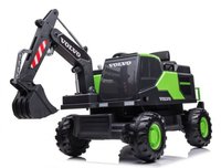 Excavator electric pentru copii Volvo 90W 12V, incarcator actionat electric, culoare verde - 1