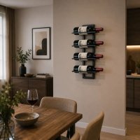 Raft de perete/suport vinuri, Wine Stand Homs,50x30x10 cm,metal - 1