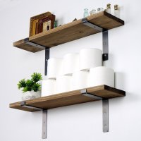 Raft de Perete LAM004 Negru-Walnut - 2