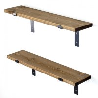 Raft de Perete LAM004 Negru-Walnut - 6