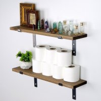 Raft de Perete LAM004 Negru-Walnut - 1