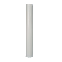 Burlan pentru soba 120 mm x 1000 mm alb - tabla rezistenta - 1