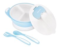 Castron multifunctional cu ventuza si tacamuri incluse 4in1 KikkaBoo Bowl Blue - 8