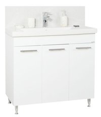 Set Baza front MDF si Lavoar seria 754, 80 cm, alb - 1