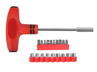 Set surubelnita tip T cu 21 de piese 11 capete surubelnita si 9 capete chei hexagonale - 1