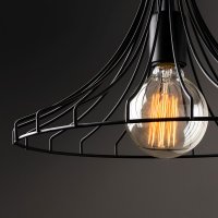 Lustra Mezopotamya Negru 37x126 cm - 8