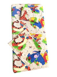 Set 3 piese paturica cu cearsaf si pernuta 140x70 cm Aiurila pe bej - 1