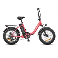 Bicicleta electrica pliabila ULZOMO Dolphin 20 E-bike, 250W, 36V 13Ah, autonomie 89km, viteza maxima 25km/h, Pink - 1