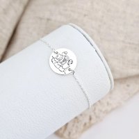 Bratara 3 surori / prietene cu lantisor - Argint 925 - 1