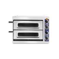 Cuptor inox profesional pizza, 2/40 Vetro, 2400 W, cu 2 camere, Hendi, 567x427,5x(H)428 mm - 1